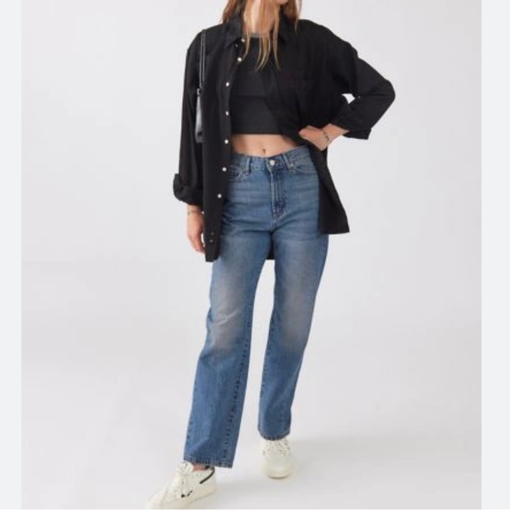BDG Urban Outfitters High Waisted Cowboy Jean Rinsed Denim Size 28